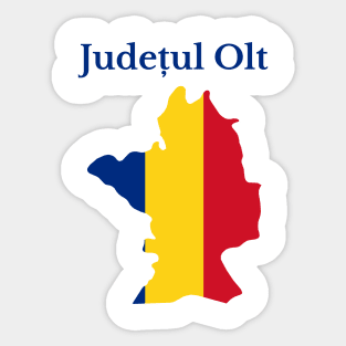 Olt County, Romania. Sticker